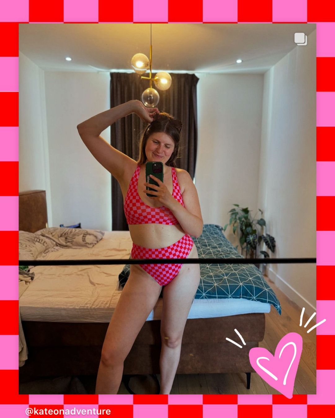 Pink Madness - Gerecyclede bikini met hoge taille