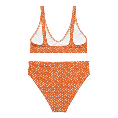 Orange Confetti - Gerecyclede bikini met hoge taille