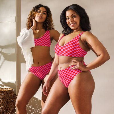 Pink Madness - Gerecyclede bikini met hoge taille