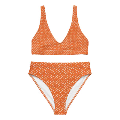 Orange Confetti - Gerecyclede bikini met hoge taille
