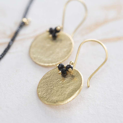 Precious Black Onyx Gold Oorbellen