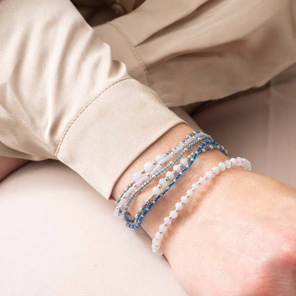 Energy Blauwe Agaat Zilver Armband