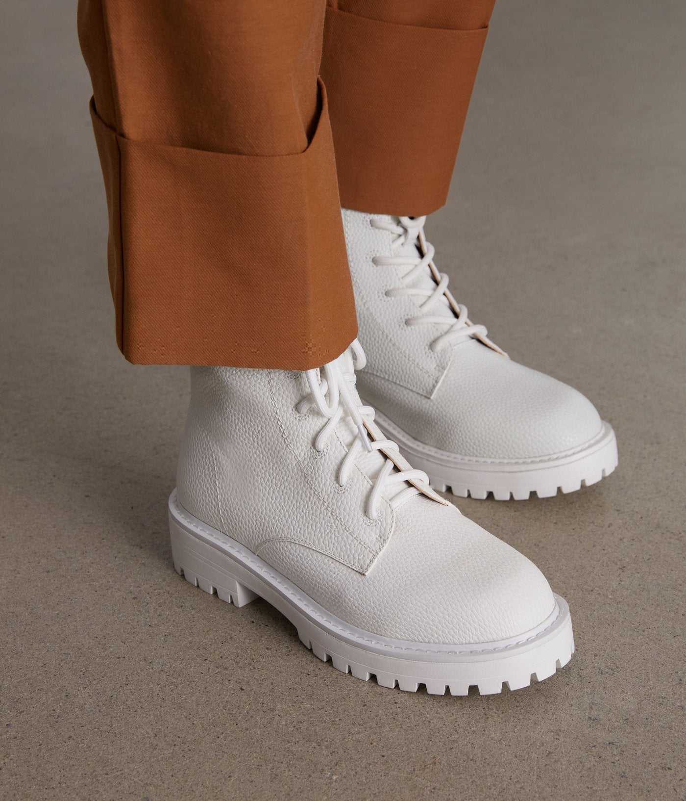 Vegan Combat Boots White MATT&#038;NAT