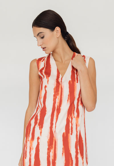 Damo Dress Tile Print Lavandera